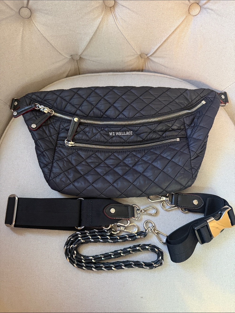 MZ Wallace Large Crosby Sling in Black